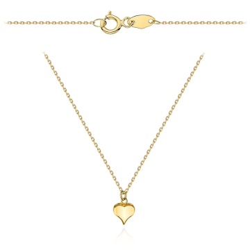 Colier Aur 14K Inimă Convexă - Eleganță Pură