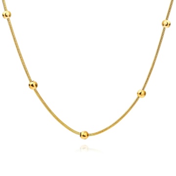 Colier Dots din Inox placat cu AUR 18K