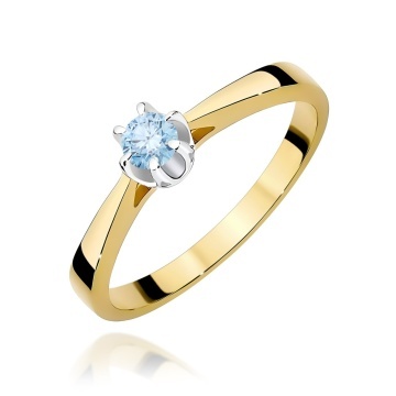 Inel Aur 14K cu Diamant de Laborator 0.12 ct