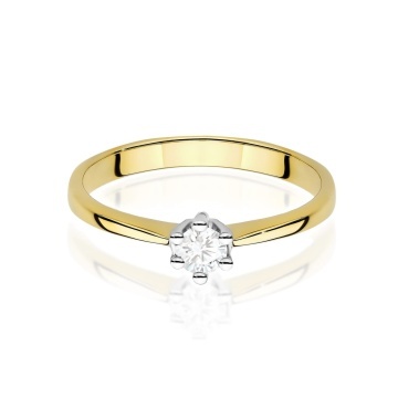 Inel Aur 14K cu Diamant de Laborator 0.15 ct