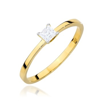 Inel Aur 14K cu Diamant de Laborator 0.15 ct