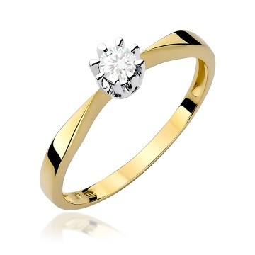Inel Aur 14K cu Diamant de Laborator 0.15 ct