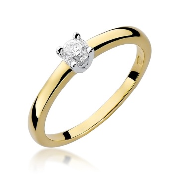 Inel Aur 14K cu Diamant Natural 0.15 ct