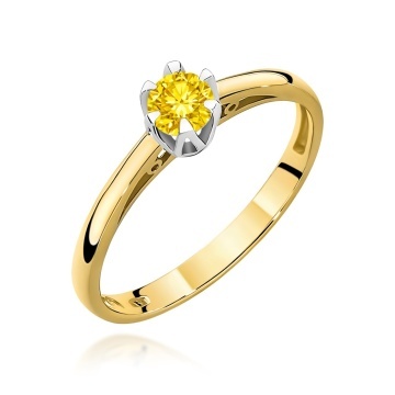 Inel Aur 14K cu Diamant Natural 0.15 ct