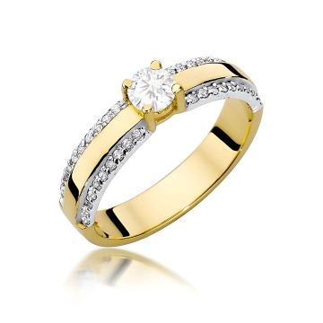 Inel Aur 14K cu Diamante de Laborator 0.45 ct