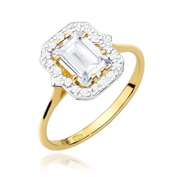Inel Aur 14K cu Diamante de Laborator 1.17 ct