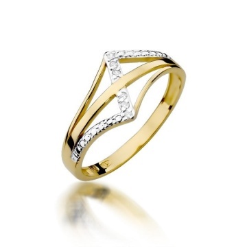 Inel Aur 14K cu Diamante Naturale 0.03 ct