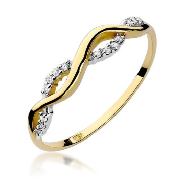 Inel Aur 14K cu Diamante Naturale 0.07 ct