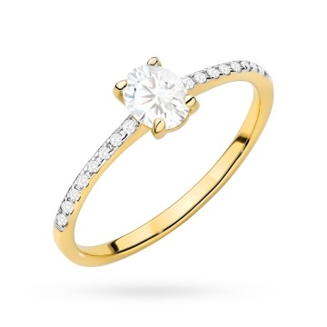 Inel Aur 14K cu Diamante Naturale 0.38 ct