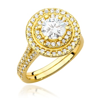 Inel Aur 14K cu Diamante Naturale 1.33 ct