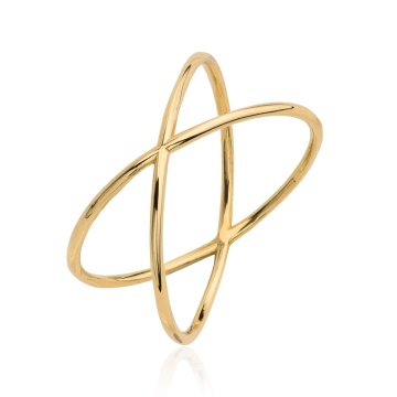 Inel Aur 14k cu Model "X"