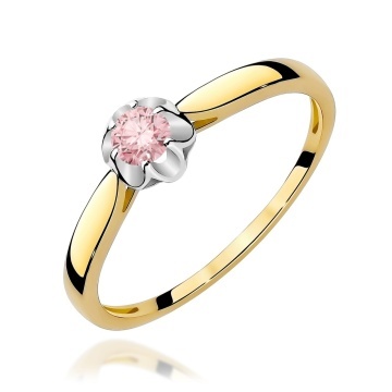 Inel Aur 9K cu Diamant Natural 0.15 ct