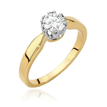 Inel Aur 9K cu Diamant Natural 0.50 ct