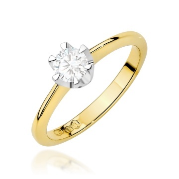 Inel Aur 9K cu Diamant Natural 0.50 ct
