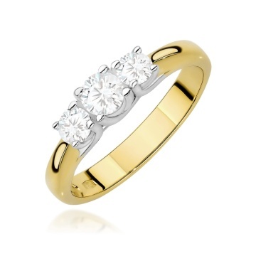 Inel Aur 9K cu Diamante de Laborator 0.49 ct