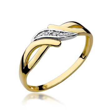 Inel Aur 9K cu Diamante Naturale 0.02 ct