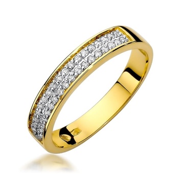 Inel Aur 9K cu Diamante Naturale 0.18 ct