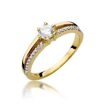 Inel Aur 9K cu Diamante Naturale 0.40 ct
