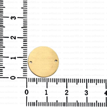 Link din aur 14k - pentru bratara - banut 16mm