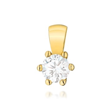 Pandantiv Aur 14K cu Diamant de Laborator 0.30 ct