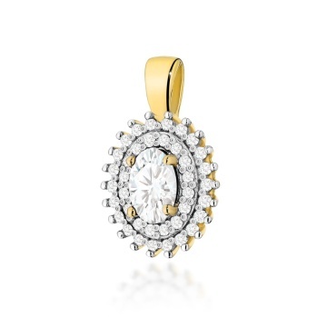 Pandantiv Aur 14K cu Diamante de Laborator 0.59 ct