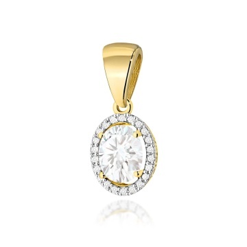 Pandantiv Aur 14K cu Diamante de Laborator 2.11 ct