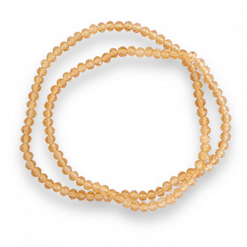 Șirag cristale rondele 4 mm , culoare Latte, Aprox 130 buc
