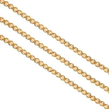Sirag Hematite electroplacate cu AUR 14K 4mm