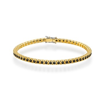 Bratara Aur 14K cu Diamante Naturale Negre 1.77 ct
