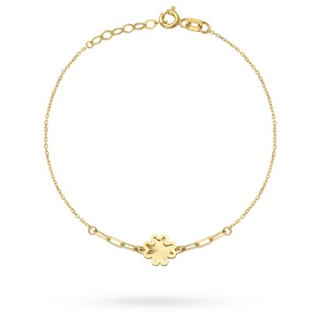 Bratara Lant cu Trifoi- Aur 14k