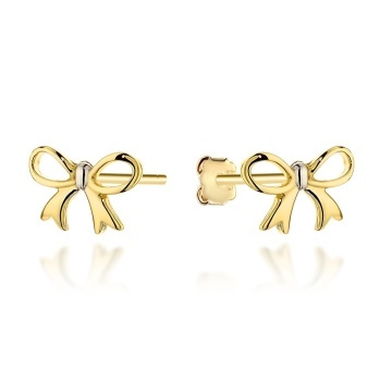Cercei Aur 14K Cocarde pe Tijă - Eleganță Subtilă