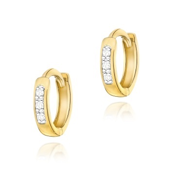 Cercei Aur 14K cu Diamante Naturale 0.09 ct