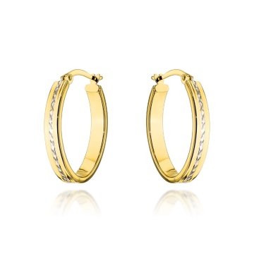 Cercei Aur 14k cu Model Alb