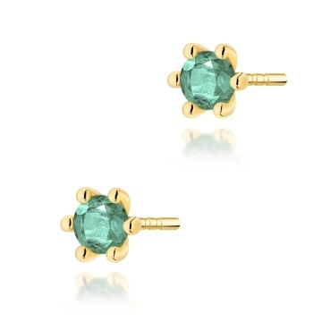 Cercei Aur 14K cu Smarald 0.15 ct