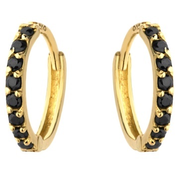 Cercei Aur 14k cu Zirconii Negre