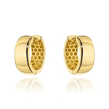 Cercei Aur 14K Rotunzi Largi - Eleganță Atemporală