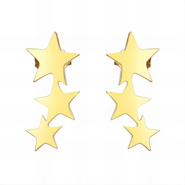 Cercei Multi Stars din Inox placati cu AUR 18K