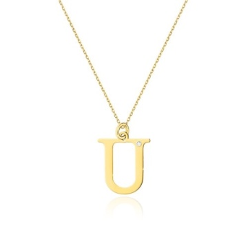 Colier Aur 14K cu Diamant Natural 0.01 ct