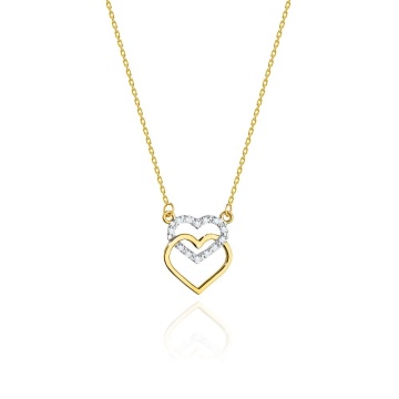 Colier Aur 14K cu Diamante Naturale 0.06 ct