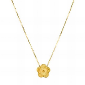 Colier Diamond Flower din Inox Placat cu Aur
