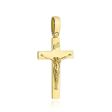 Cruciuliță Aur 14K cu Isus Răstignit