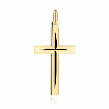 Cruciuliță Aur 14K Finisaj Sculptat