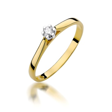 Inel Aur 14K cu Diamant de Laborator 0.10 ct