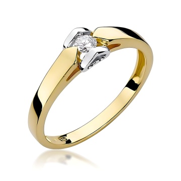 Inel Aur 14K cu Diamant de Laborator 0.10 ct
