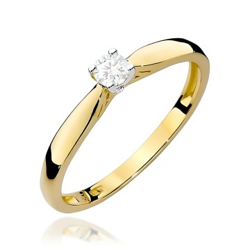 Inel Aur 14K cu Diamant de Laborator 0.10 ct