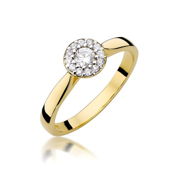 Inel Aur 14K cu Diamant de Laborator 0.15 ct
