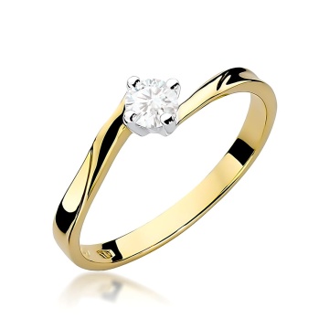 Inel Aur 14K cu Diamant de Laborator 0.20 ct