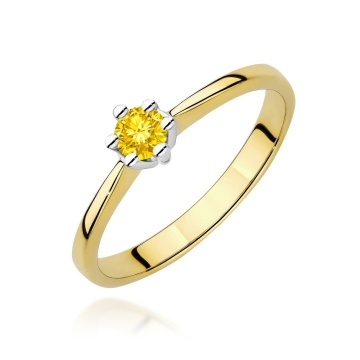 Inel Aur 14K cu Diamant Natural 0.15 ct
