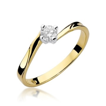 Inel Aur 14K cu Diamant Natural 0.20 ct
