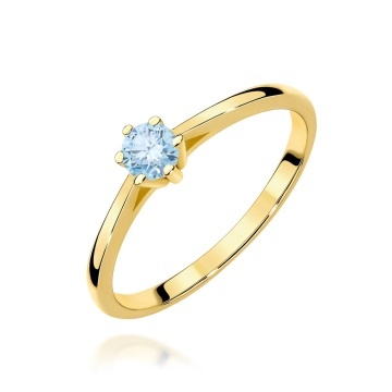 Inel Aur 14K cu Diamant Roz de Laborator 0.15 ct